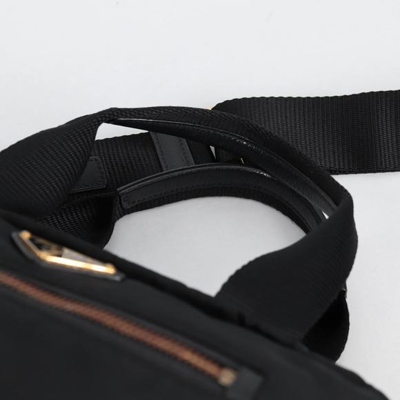 PRADA Hand Bag Nylon 2way Black Gold Auth yk19352V - Picture 14 of 16